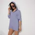 Women's Terry Hooded Mini Swim Cover-up Dress, alternative image