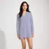 Women's Terry Hooded Mini Swim Cover-up Dress, Front