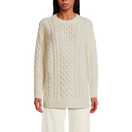 Women's Oversized Drifter Cable Tunic Sweater - image 4