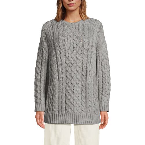 Women's Oversized Drifter Cable Tunic Sweater - image 2