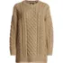 Women's Oversized Drifter Cable Tunic Sweater, Front