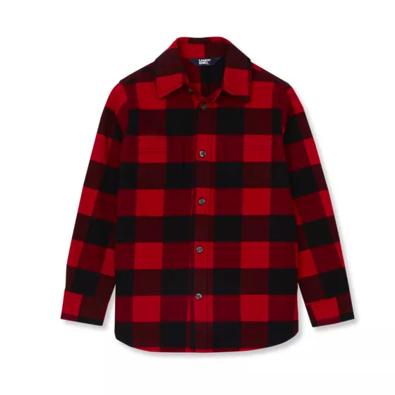 Kids Long Sleeve Flannel Shirt - primary