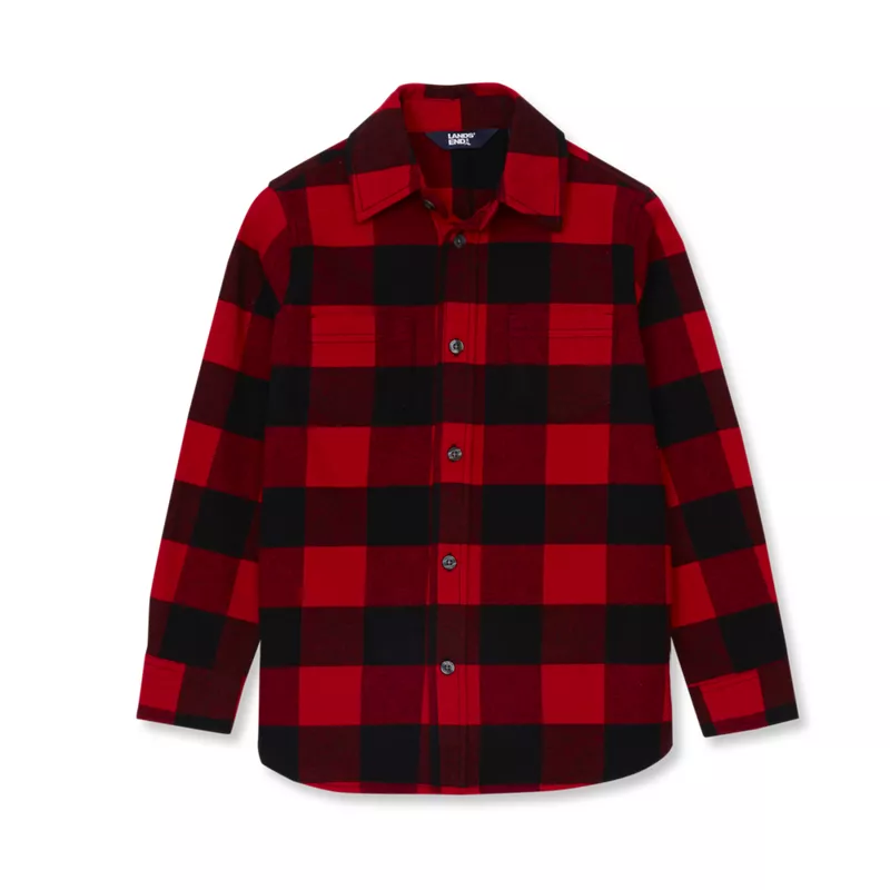 Kids Long Sleeve Flannel Shirt, alternative image