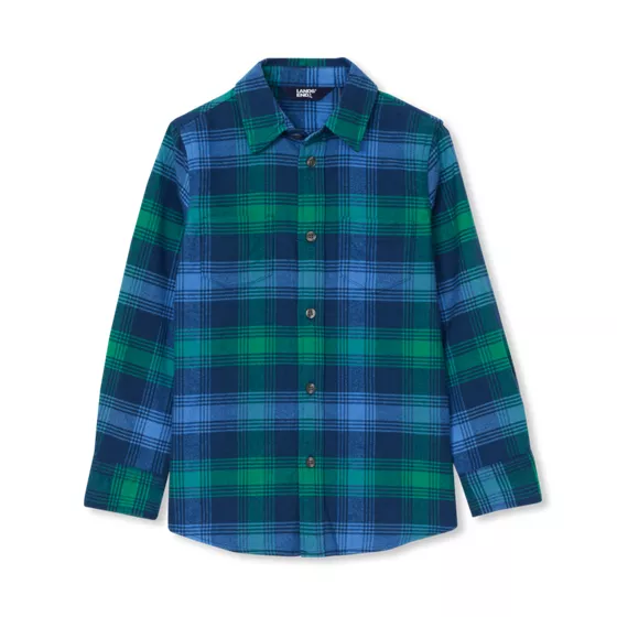 Kids Long Sleeve Flannel Shirt - primary