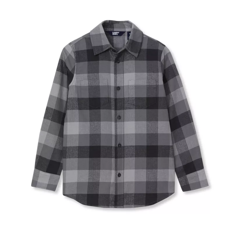 Kids Long Sleeve Flannel Shirt, alternative image