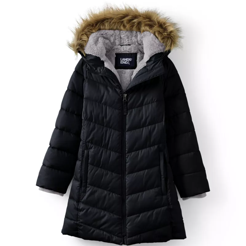 Girls Fleece Lined Parka, alternative image