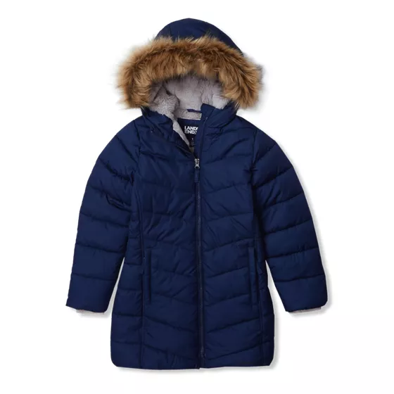 Girls Fleece Lined Parka - primary