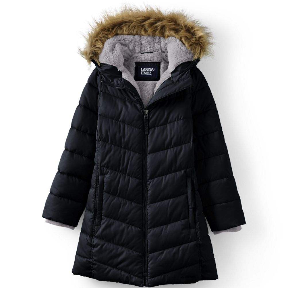 Girls Fleece Lined Parka Lands End