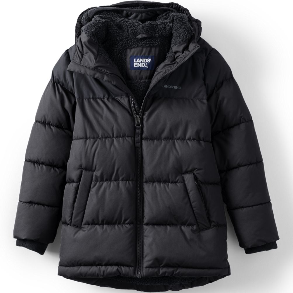 Lands End Boys Fleece Lined Coat