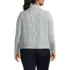 Women's Plus Size Shine Boucle Cable Turtleneck Sweater, Back