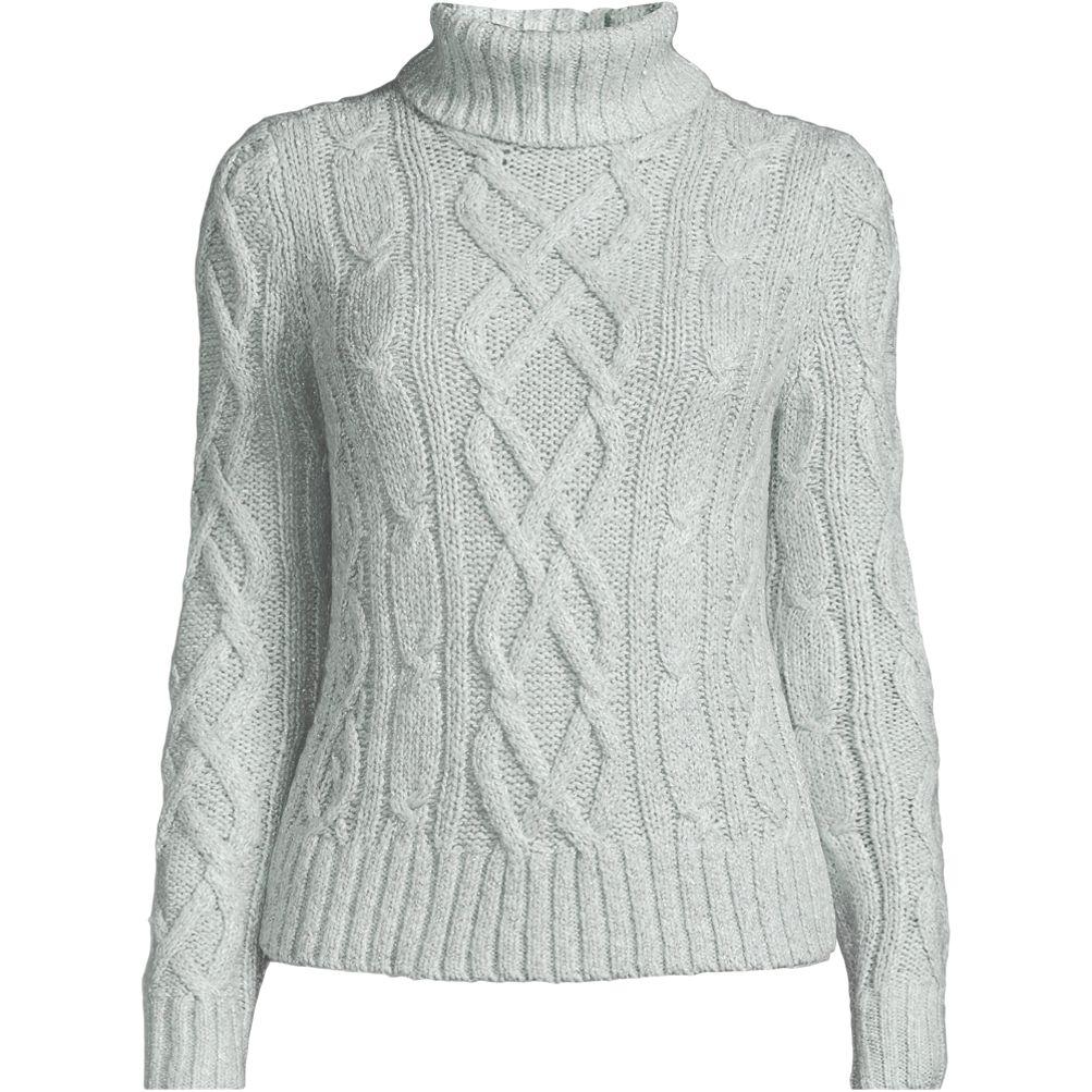売れ筋商品|||ランズエンド ニット&セーター アウター レディース Women's Fine Gauge Baby Cable Crew Neck Sleeveless Sweater Light periwinkle ZAFUL Women's Solid Knit Cable Sweater Casual Long Lantern