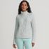 Women's Shine Boucle Cable Turtleneck Sweater, Front
