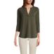 Women's Lightweight Jersey 3/4 Sleeve Notchneck Blouse, Front