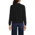 Women's Long Sleeve Lightweight Jersey Surplice Blouse, Back