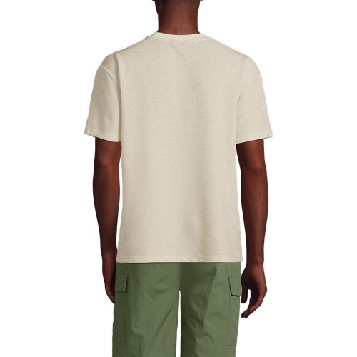  Lands' End Premium Shirt Mit Leinen Und Waffelstruktur, Herren, Größe:44-46 Regular, Weiß, Leinen/polyester-mischung, By Lands' End 