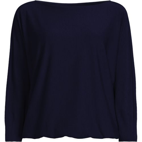 Women's Lightweight Jersey 3/4 Sleeve Dolman Blouson Top