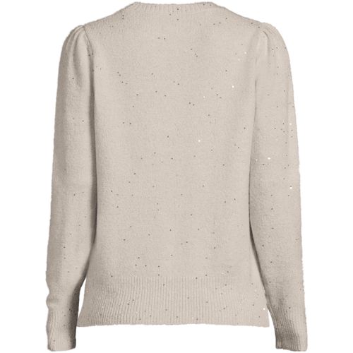  Lands' End Pullover Mit Pailletten, Damen, Größe:36-38 Regular, Pink, Polyacryl/polyester-mischung, By Lands' End 