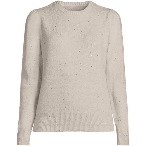  Lands' End Pullover Mit Pailletten, Damen, Größe:36-38 Regular, Pink, Polyacryl/polyester-mischung, By Lands' End 