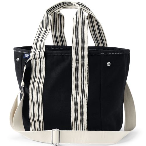 バッグ 80's LANDS' END multi color tote bag Lands' End - Colorblock Large Open Top Canvas Tote Bag