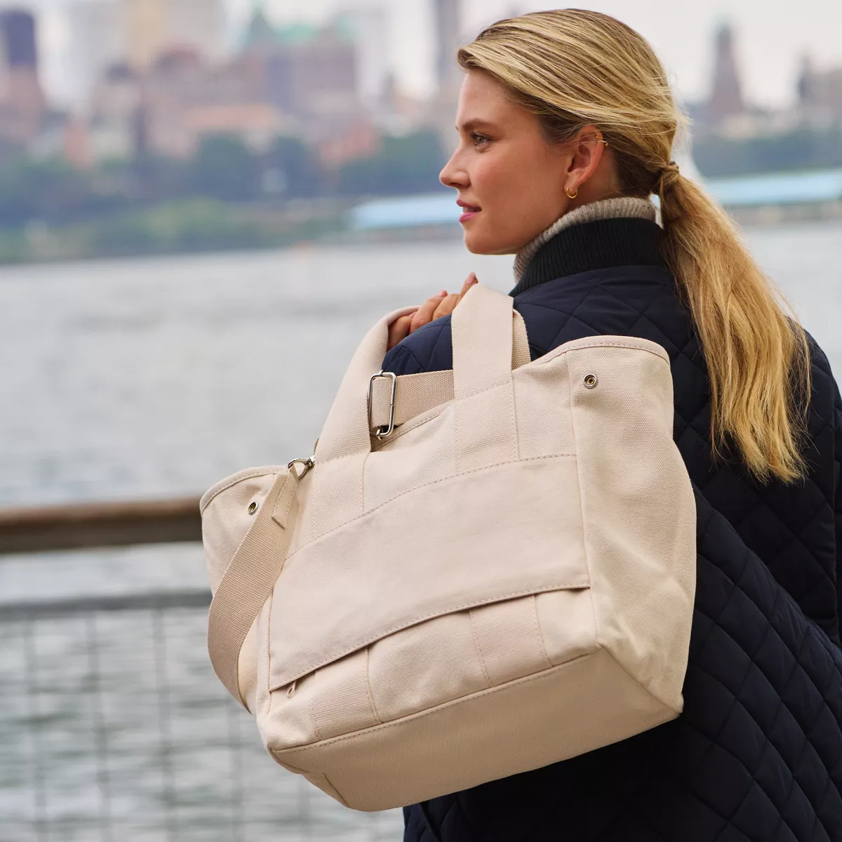 Canvas Multiway Pocket Tote