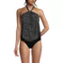 Women's High Neck Halter Tankini Swimsuit Top, Front