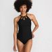 Women's Keyhole Halter Tankini Swimsuit Top, Front