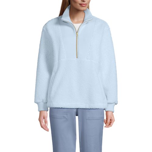 Women's Rib Collar Sherpa Fleece Pullover - image 5