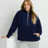 Women's Rib Collar Sherpa Fleece Pullover, alternative image