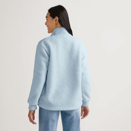 Women's Rib Collar Sherpa Fleece Pullover - image 2