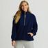 Women's Rib Collar Sherpa Fleece Pullover, Front