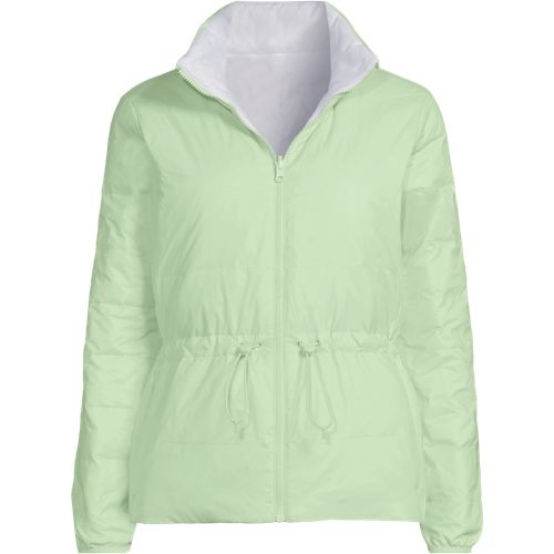  Lands' End Daunen-wendejacke Wanderweight Verstaubar Ultraleicht, Damen, Größe:48-50 Plus, Grün, Nylon, By Lands' End 