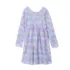 Girls Long Sleeve Gathered Waist Jersey Dress, alternative image