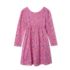 Girls Long Sleeve Gathered Waist Jersey Dress, alternative image