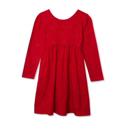strapless open back dress Red Ruffle Chiffon Maxi Dress 3X main image 1