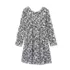 Girls Long Sleeve Gathered Waist Jersey Dress, alternative image