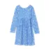 Girls Long Sleeve Gathered Waist Jersey Dress, alternative image
