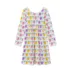 Girls Long Sleeve Gathered Waist Jersey Dress, alternative image