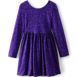 Girls Long Sleeve Gathered Waist Jersey Dress, Back