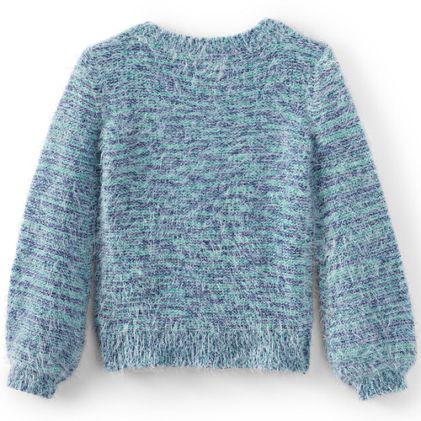 Girls Chenille Blouson Sleeve Sweater - image 2