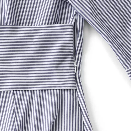 Women's Poplin Midi Wrap Front Dress, alternative image