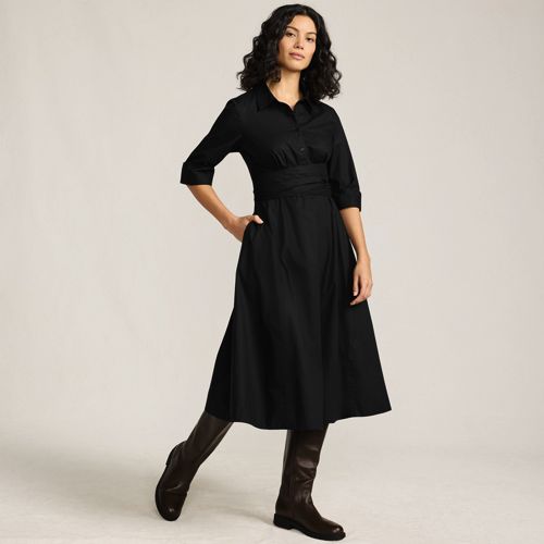 long black cotton dress Buy Black Cotton Poplin A-Line Deep Neck Maxi Tier Dress Online at  SeamsFriendly