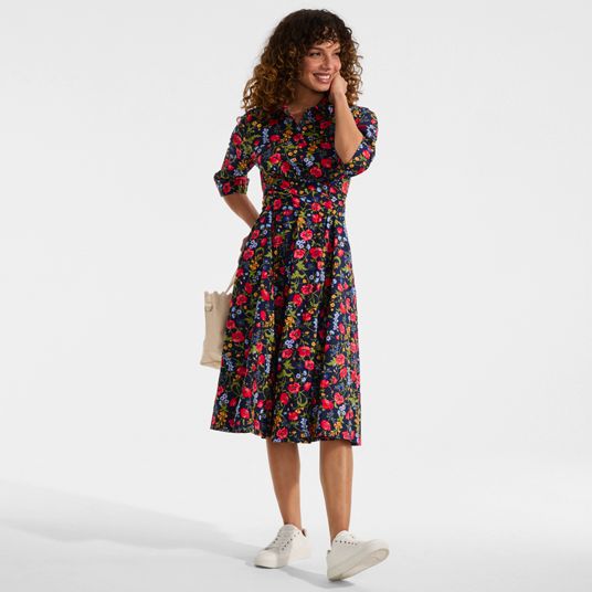 in the flower maxi dress Madeline Maxi Dress in Pink Vintage Poppies XL