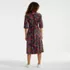 Women's Poplin Midi Wrap Front Dress, Back
