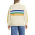 Women's Plus Size Drifter Quarter Zip Intarsia Sleeve Sweater, Back