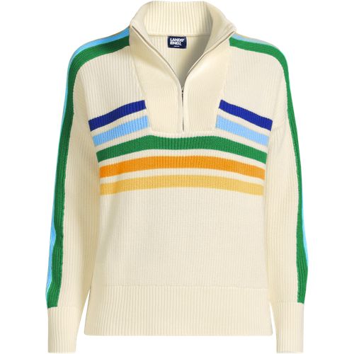 売れ筋商品|||ランズエンド ニット&セーター アウター レディース Women's Drifter Cotton Quarter Zip Pullover Sweater Vicuna heather Women's Drifter Cotton Quarter Zip Pullover Sweater | Lands' End