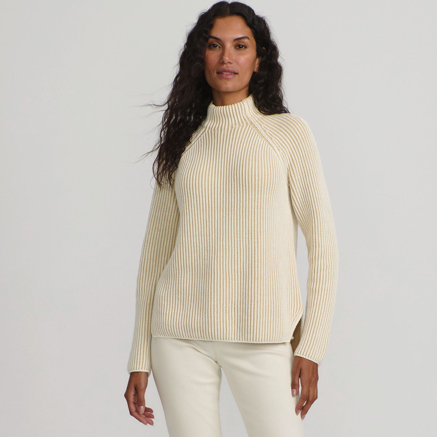 Women's Drifter Two Color Shaker Mock Neck Sweater