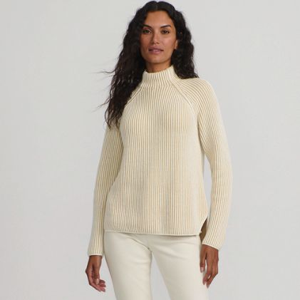 Women's Drifter Two Color Shaker Mock Neck Sweater - image 2