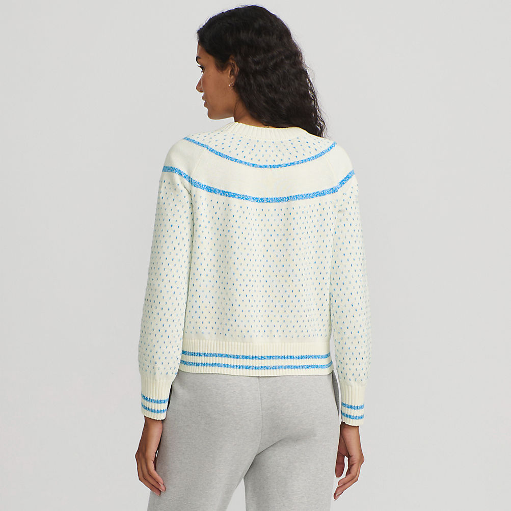 Women's Drifter Jacquard Raglan Sweater | Lands' End Women's Drifter Jacquard Raglan Sweater | Lands' End