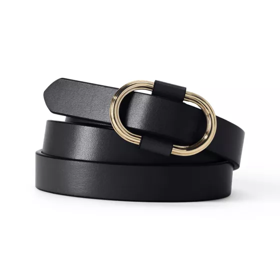 Women's Adjustable Skinny Leather Belt - primary