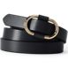 Women's Adjustable Skinny Leather Belt, Front